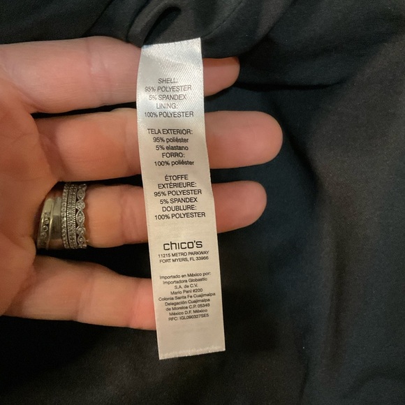 Chicos Jacket Womens 2 Large Printed Statement Blazer Artsy Career Boho Unique - Picture 6 of 12